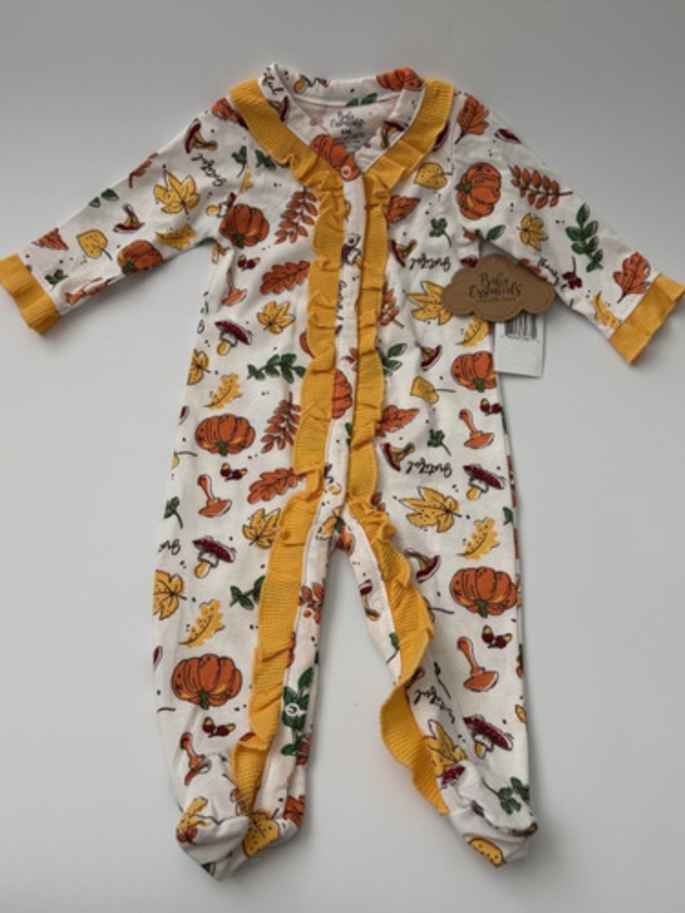 New Baby Essentials Thanksgiving Footed Sleeper | 6 Months Cute Thanksgiving-